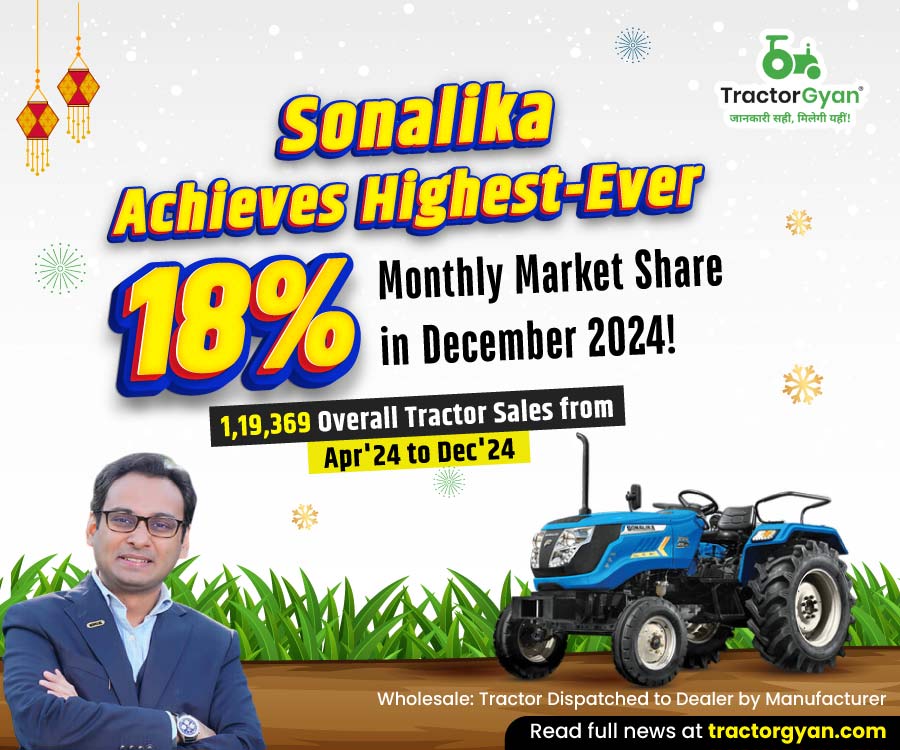 Sonalika Achieves Highest-Ever 18% Monthly Market Share in December 2024! image