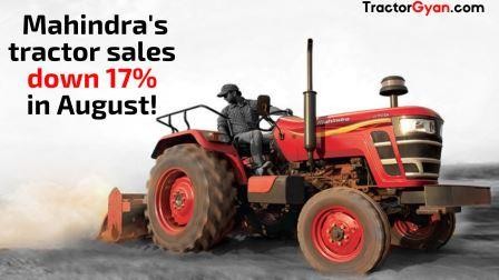 Mahindra's tractor sales  down 17 percent at 14,817 units in August 2019 image