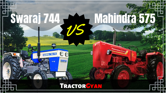 Swaraj 744 vs Mahindra  575 tractor Review in India